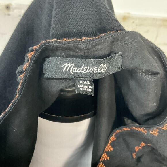 Madewell Women Black Sheath Dress Sz XXS Sweetheart Neck Ballon Sleeves Long E1 - Picture 11 of 12